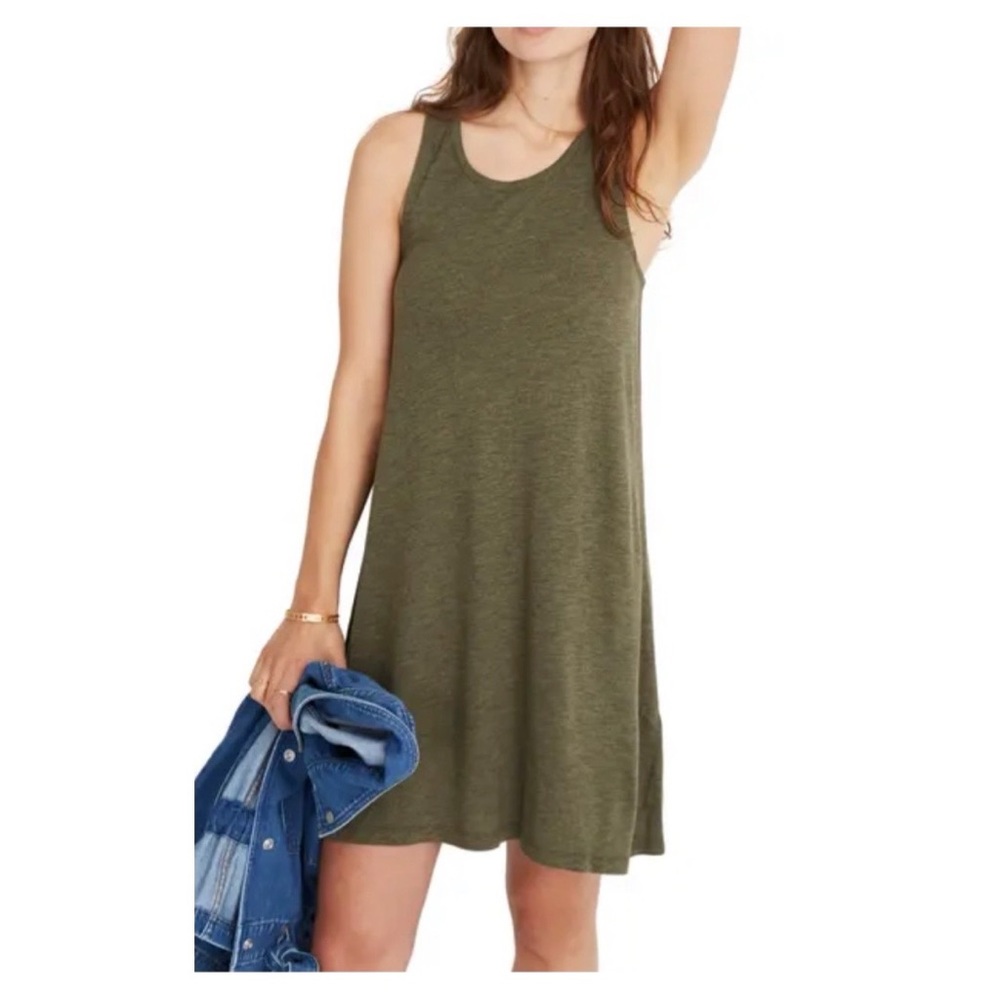 MADEWELL tank dress in green